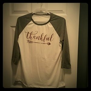 Thankful baseball tee shirt